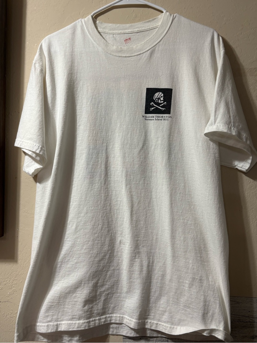 Hanes White Short Sleeve Tee with Small Chest Graphic